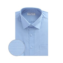 MS01 블루 일반핏 무지 긴팔셔츠